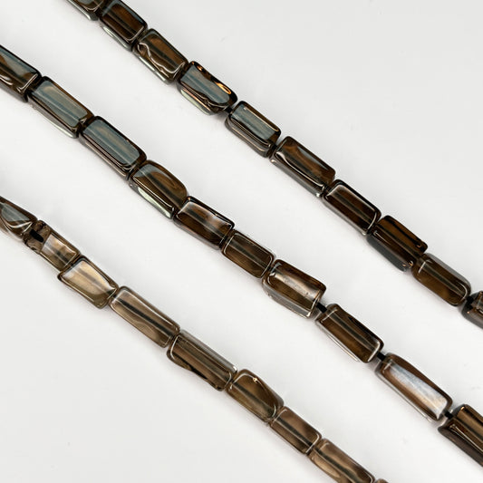 4-7mm Smooth Smoky Topaz Heishe Square 16 inch 46-48 pcs/strand