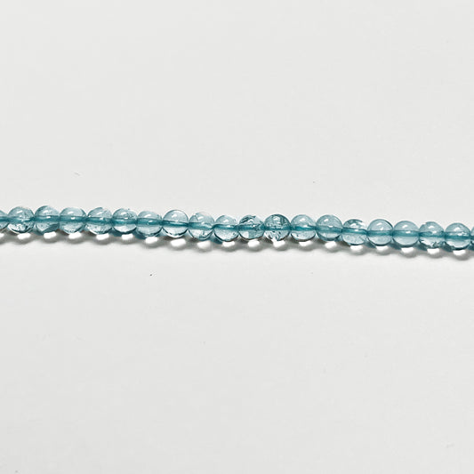 4.1-4.5mm Smooth Swiss Blue Topaz Round 14.5 inch 80-85 pcs/strand