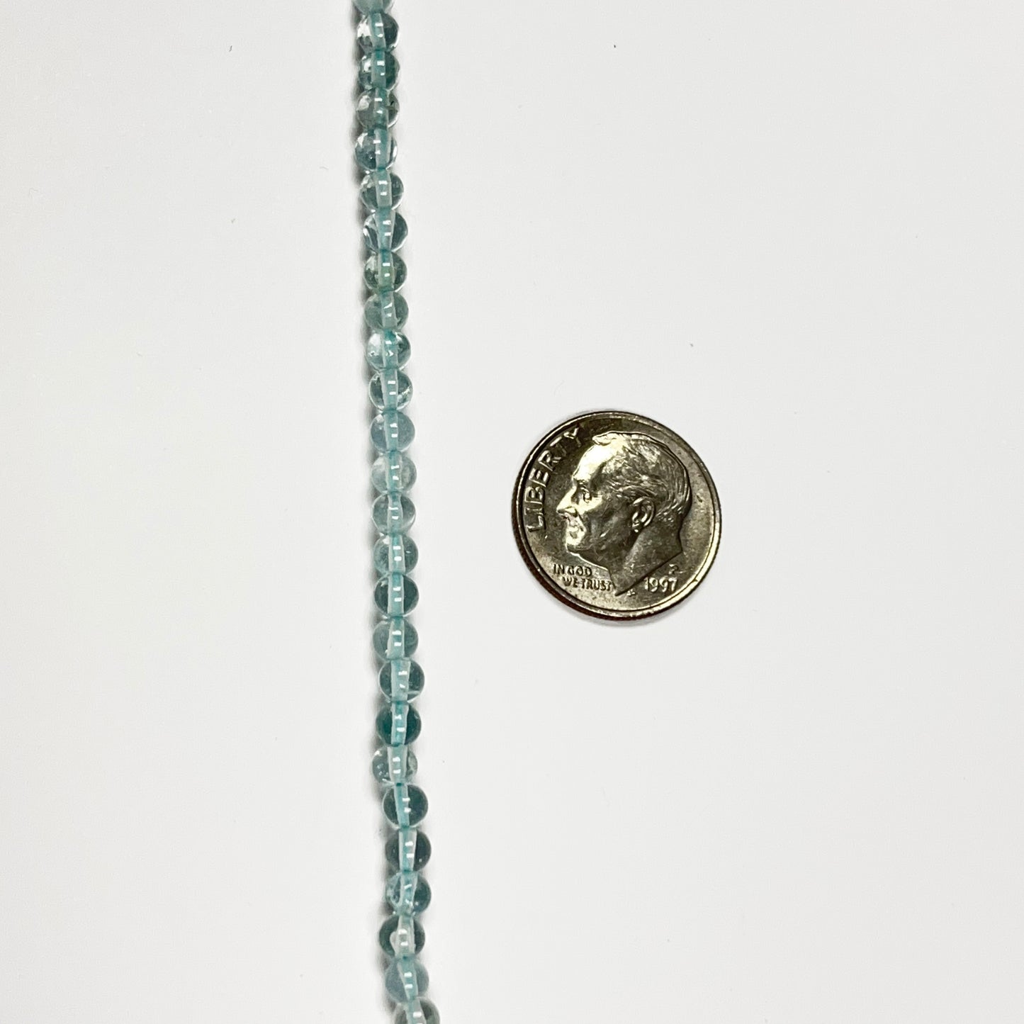 4mm Smooth Round Aquamarine 14.5 inch 102 pcs/strand AAA High Quality