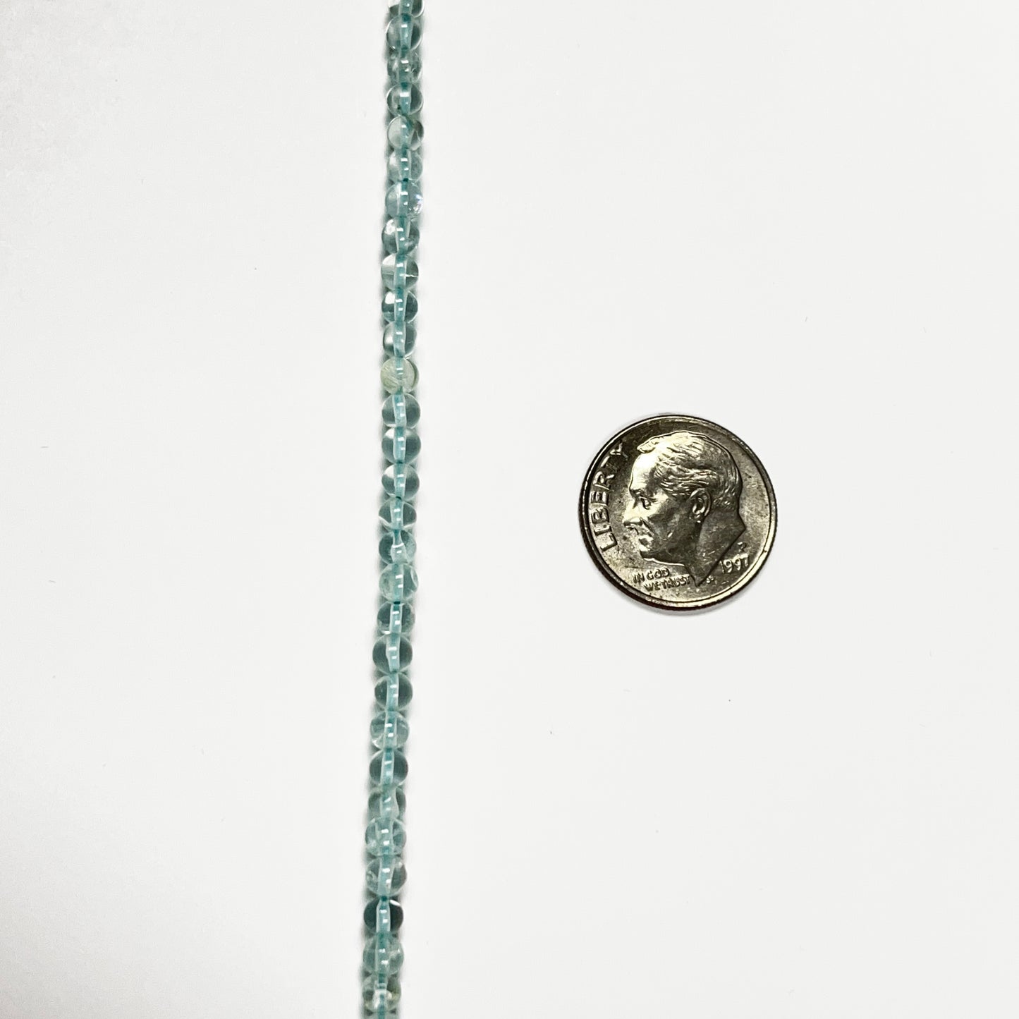 3–3.5mm Smooth Round Aquamarine 15 inch 115 pcs/strand AAA High Quality