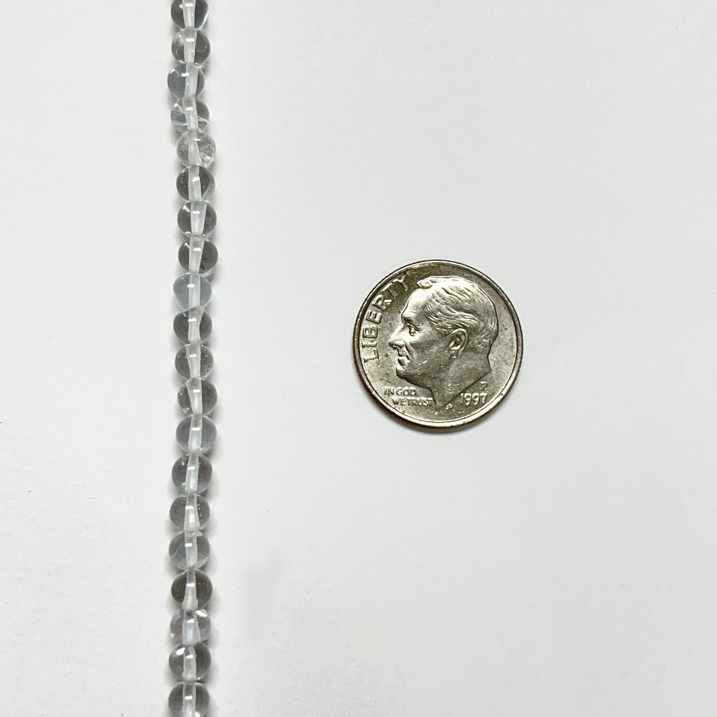 4mm Smooth Round Clear Quartz 14 inch 97 pcs/strand AAA High Quality