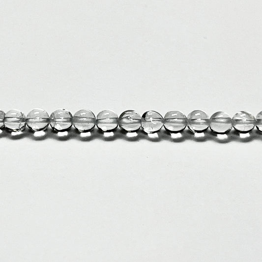 4.1–4.4mm Smooth Round Clear Quartz 14.2 inch 89 pcs/strand AAA High Quality