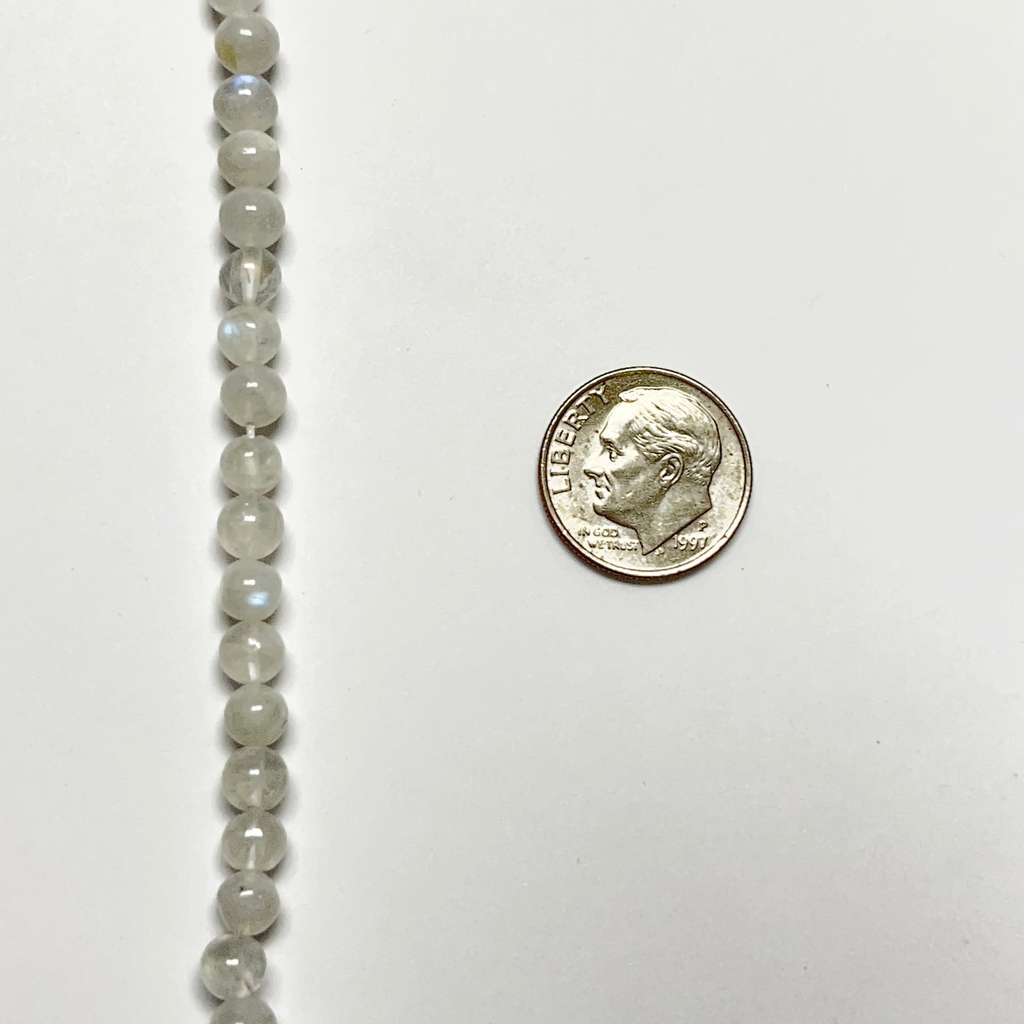 5–5.5mm Smooth Round Rainbow Moonstone 14.5 inch 75 pcs/strand AAA High Quality