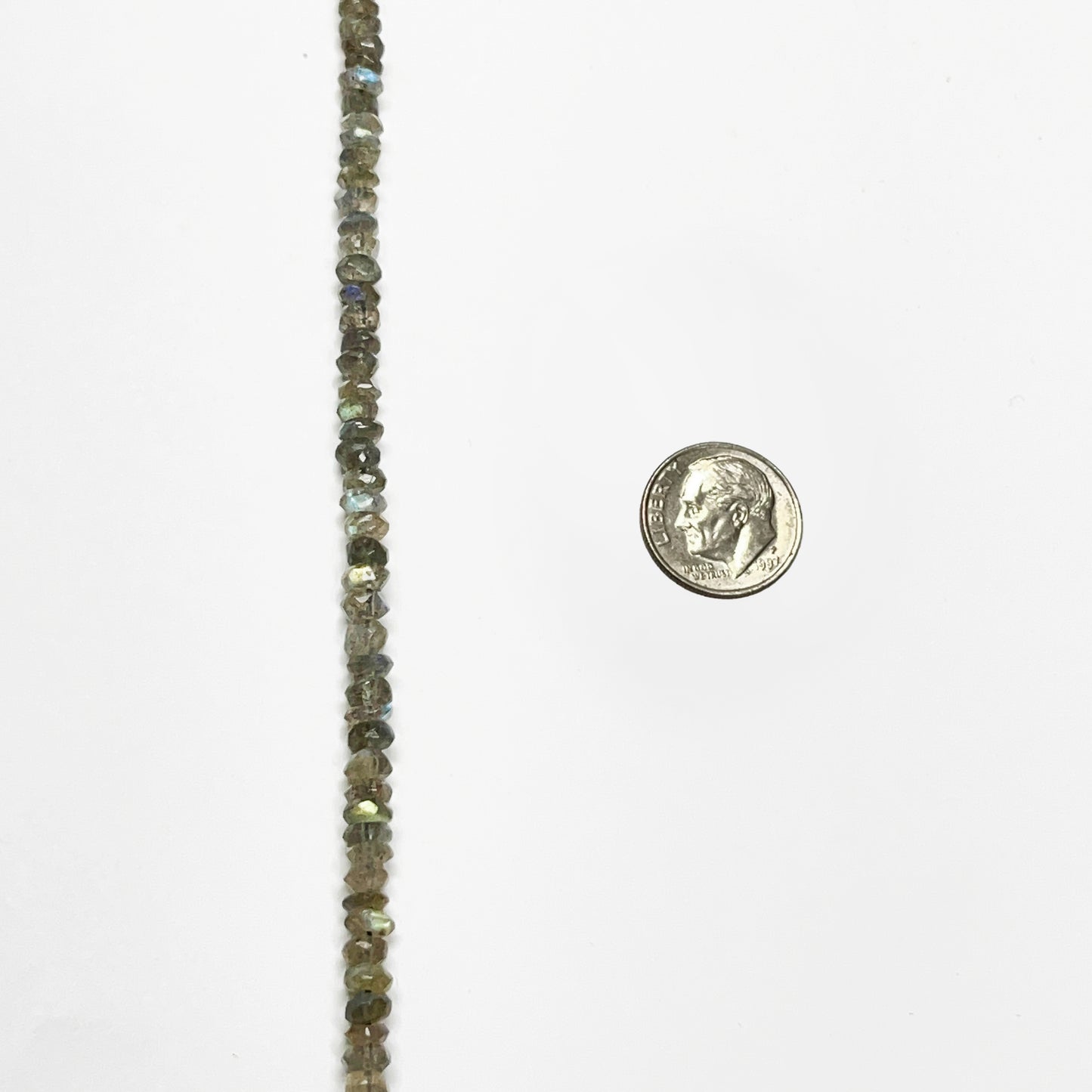 4.5–5mm Faceted Labradorite Roll 13 inch 134 pcs/strand AAA High Quality