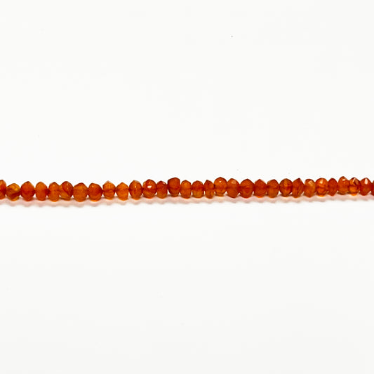 3–3.4mm Faceted Carnelian 15 inch 200 pcs/strand AAA High Quality