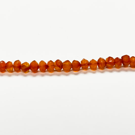 4.6–5mm Faceted Carnelian 14 inch 105 pcs/strand