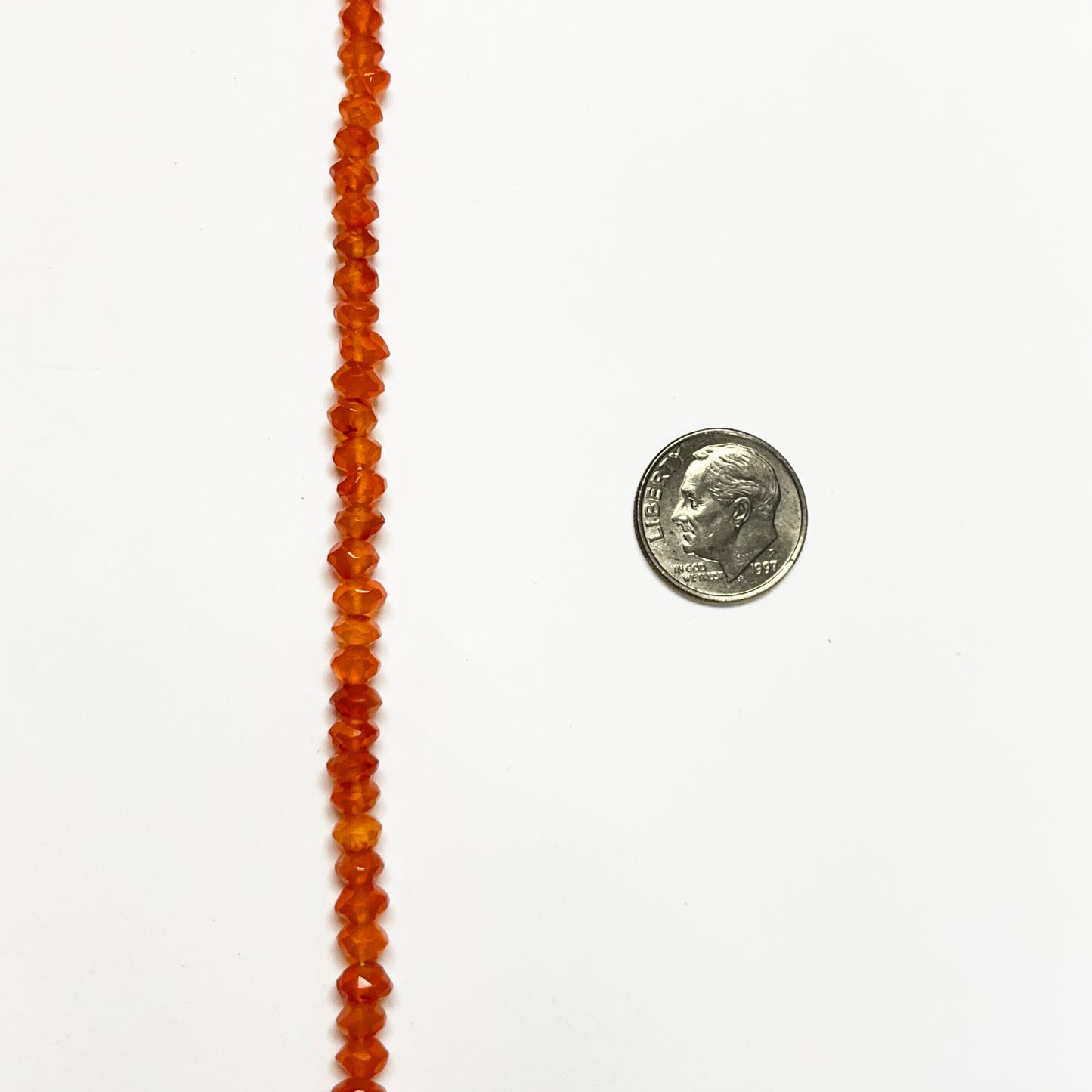 4.6–5mm Faceted Carnelian 14 inch 105 pcs/strand