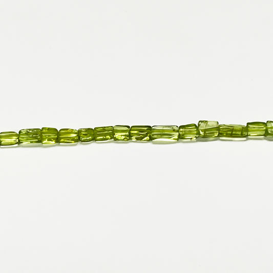 3–3.4mm Square Peridot 14.5 inch 65 pcs/strand AAA High Quality