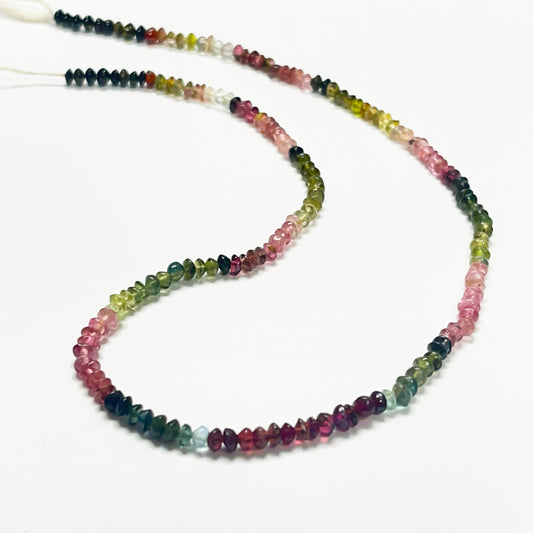 4–4.5mm Plain Rondelle Tourmaline 15 inch 165 pcs/strand AAA High Quality