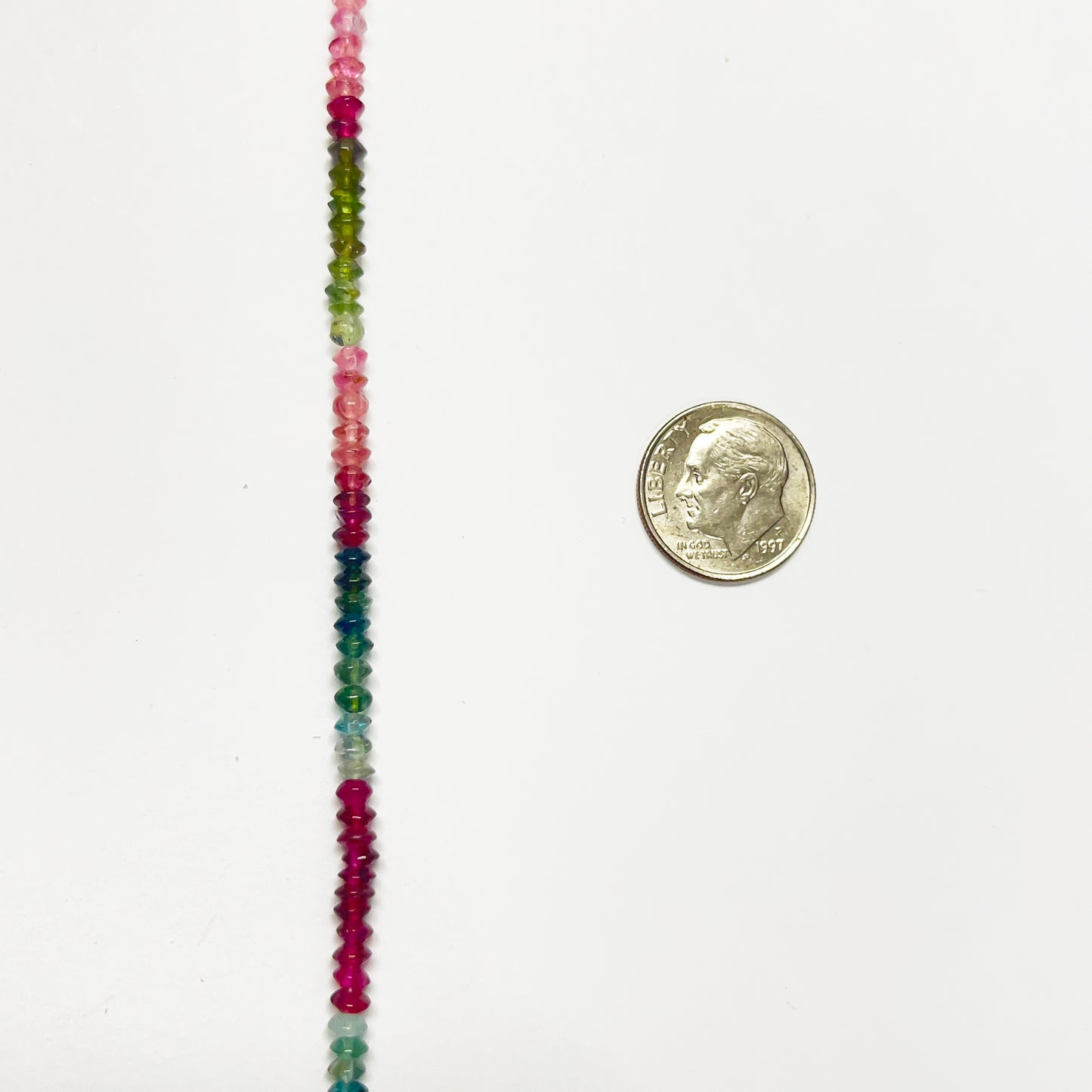 3–3.5mm Plain Rondelle Tourmaline 15 inch 185 pcs/strand AAA High Quality