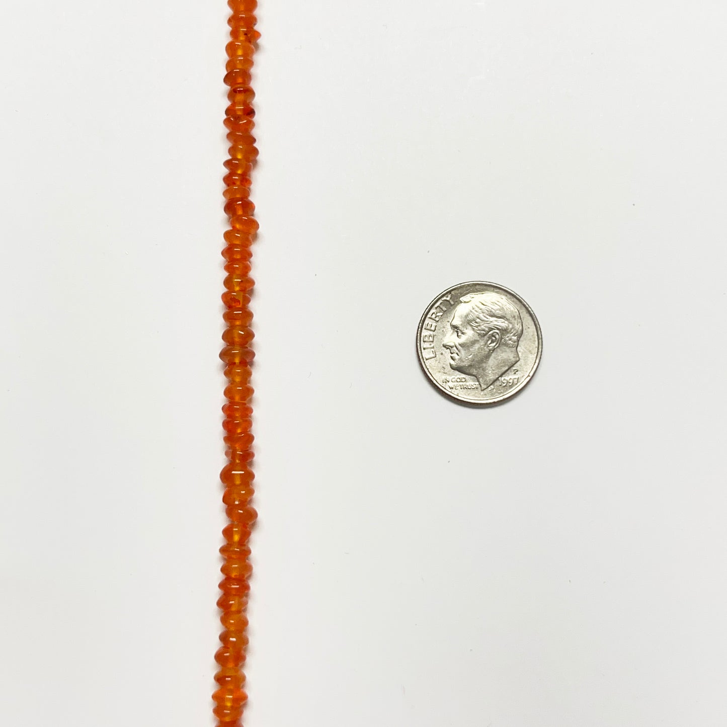 4.5–5mm Smooth Rondelle Carnelian 15 inch 170 pcs/strand AAA High Quality
