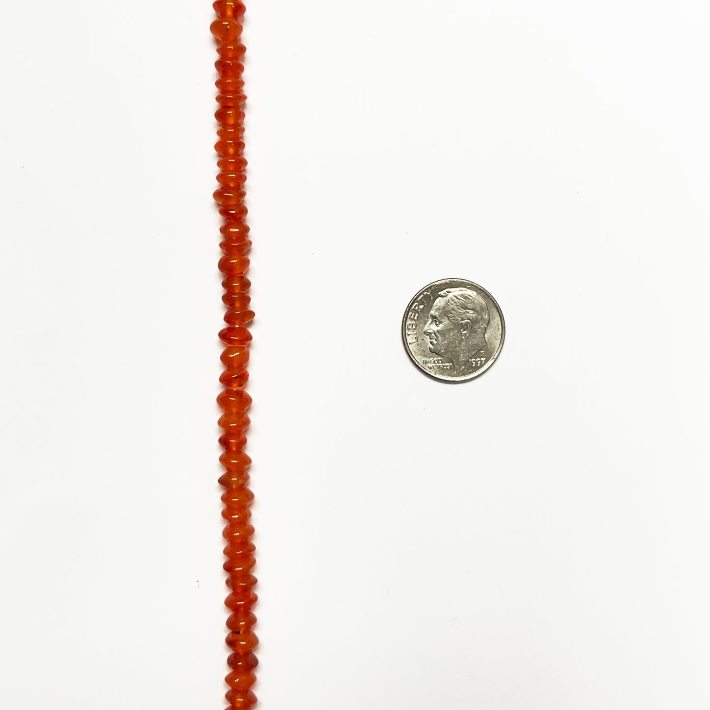 5–5.5mm Smooth Rondelle Carnelian 14.5 inch 115 pcs/strand AAA High Quality