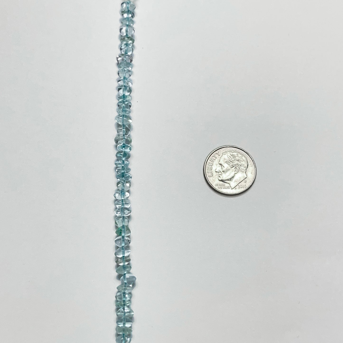 4–5mm Plain Rondelle Aquamarine 14.5 inch 120 pcs/strand AAA High Quality