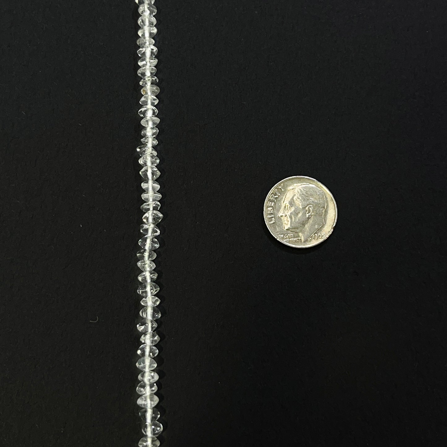 4.5–5mm Plain Rondelle Crystal 14.5 inch 130 pcs/strand