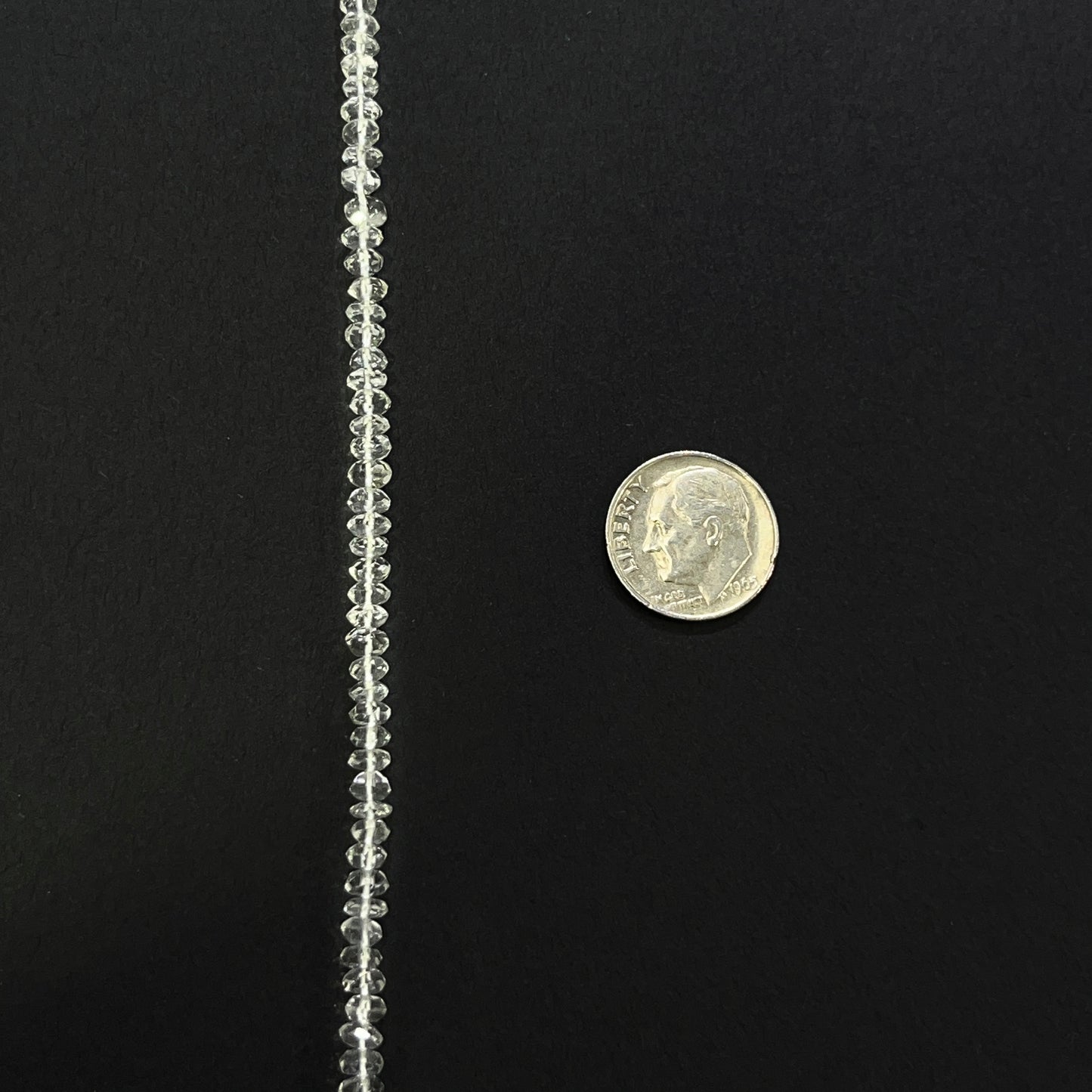 4–4.5mm Faceted Roll Crystal 14.5 inch 153 pcs/strand