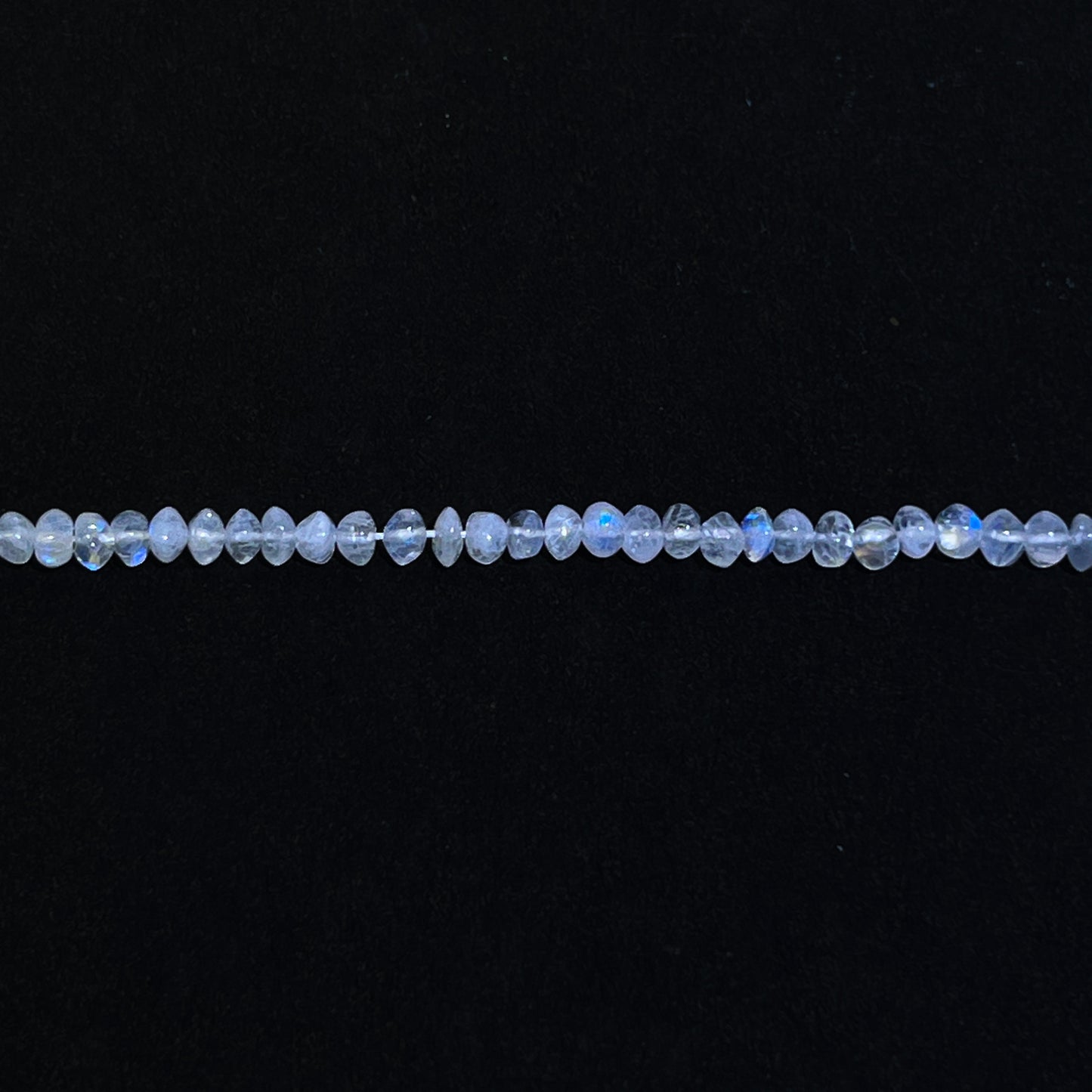 5.5–6mm Plain Rondelle Rainbow Moonstone 14 inch 114 pcs/strand