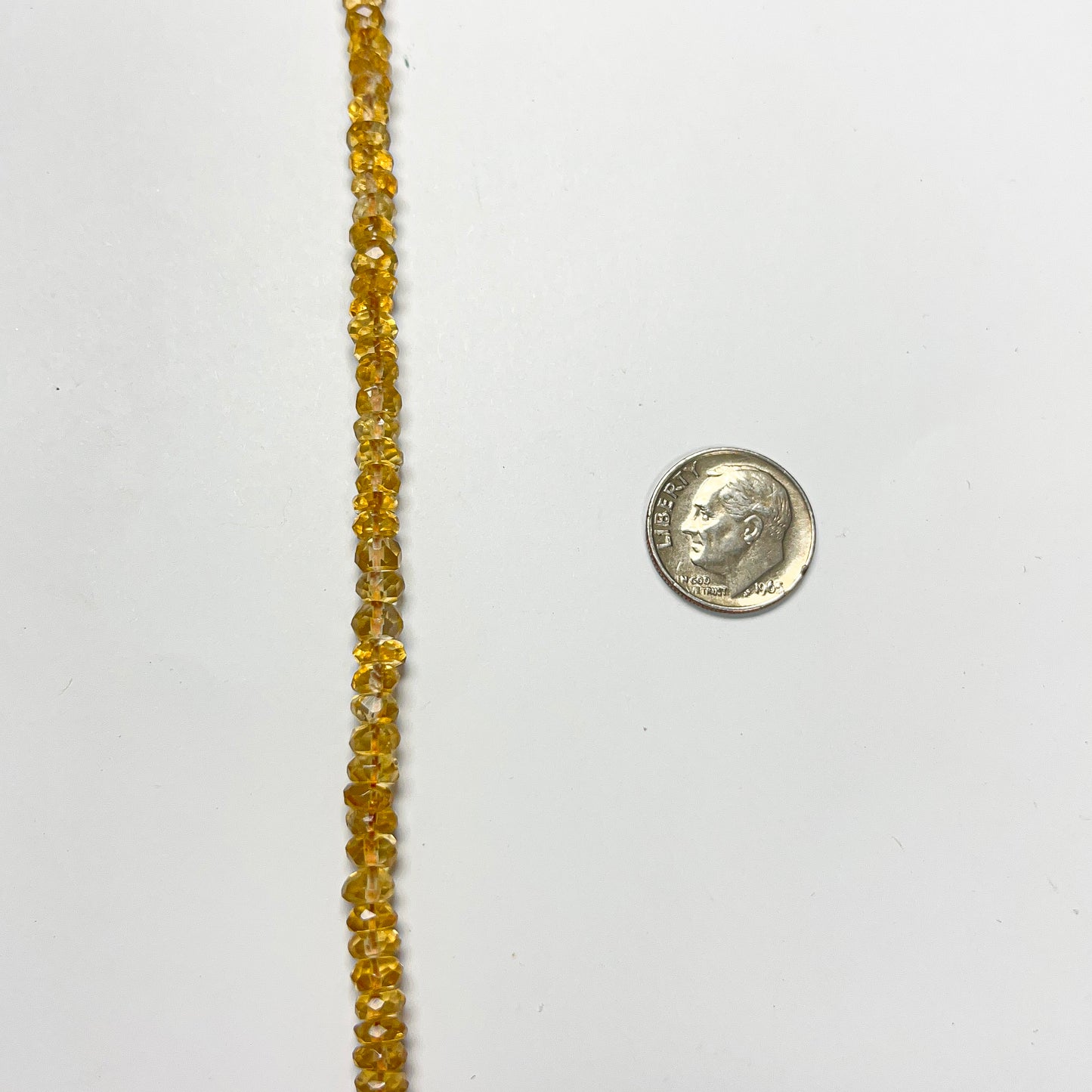 4.5–5mm Faceted Rondelle Citrine 14 inch 127 pcs/strand