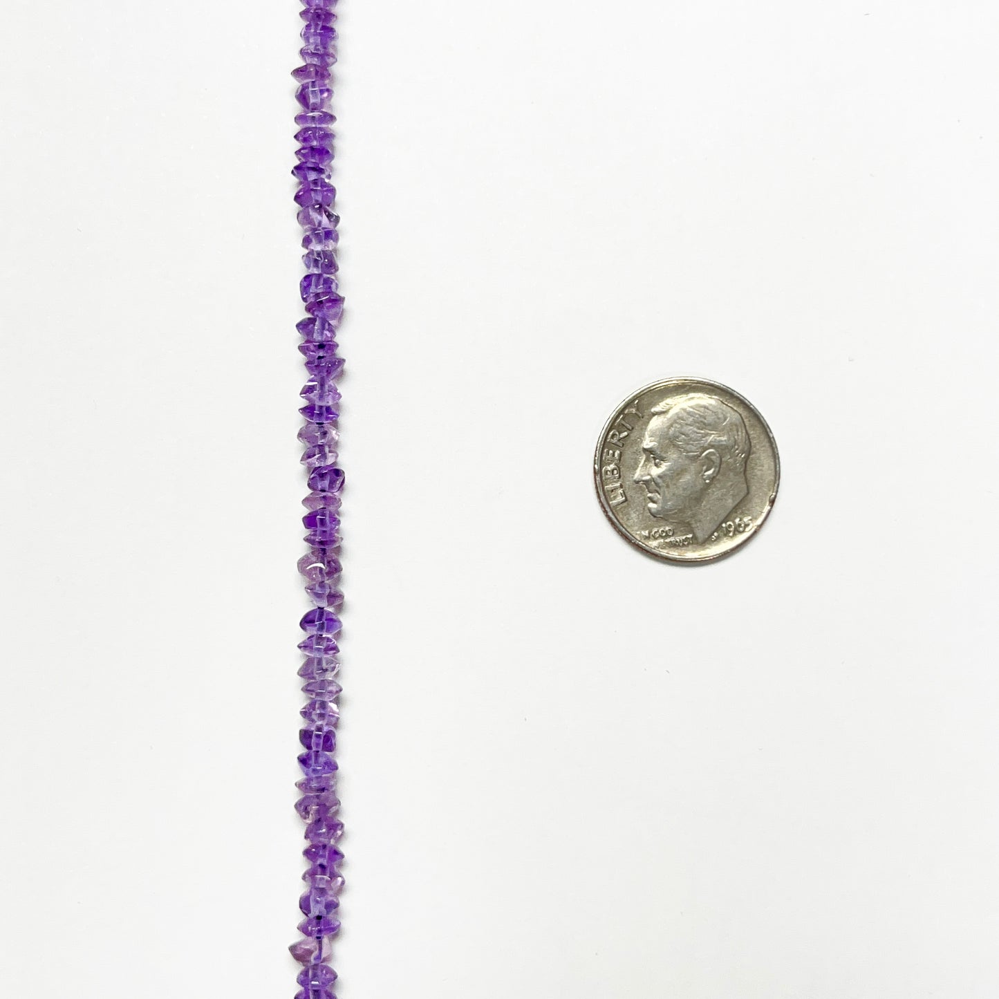 3.5–4mm Plain Rondelle Amethyst 16 inch 187 pcs/strand