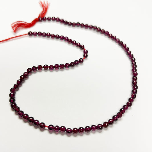 3mm Smooth Round Garnet 14 inch 127 pcs/strand