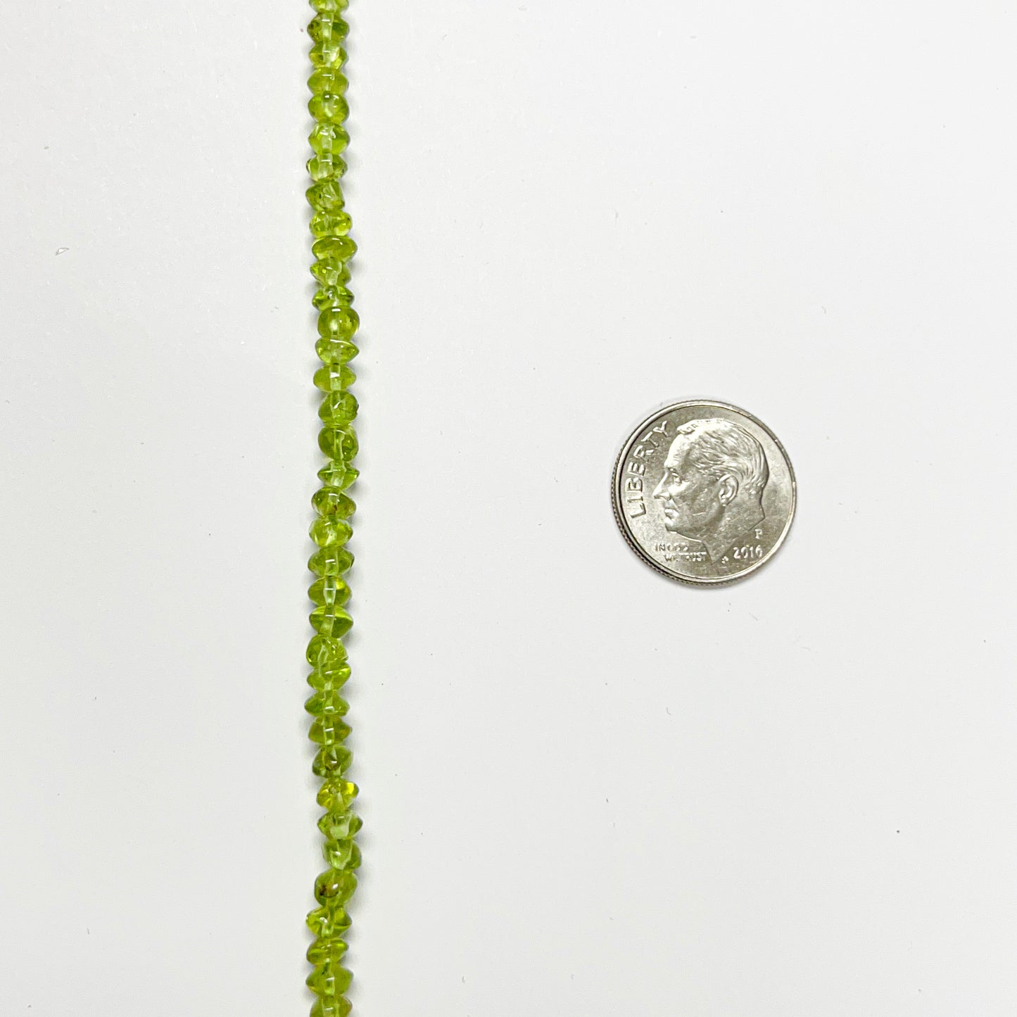 4–4.5mm Plain Rondelle Peridot 14 inch 130 pcs/strand