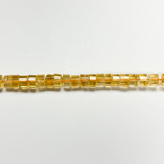 2–3mm x 3.5–4mm Faceted Citrine Tires 14 inch ~128 pcs/strand