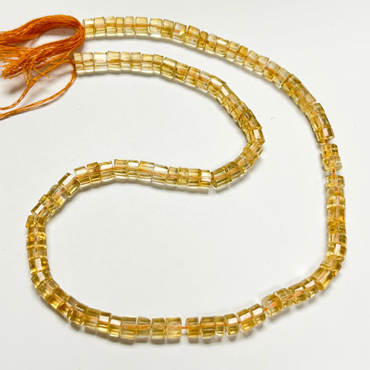 2–3.5mm x 4.5–5mm Faceted Citrine Tires 14 inch ~107 pcs/strand