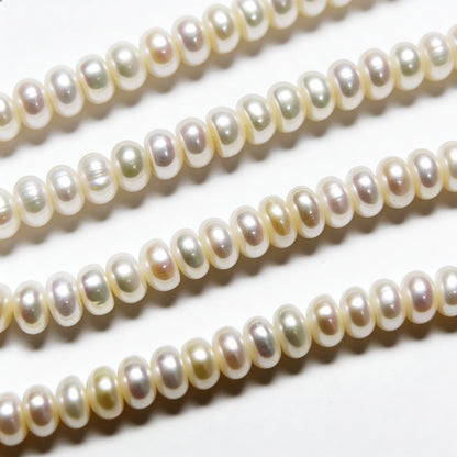 3mm Smooth Freshwater Rondelle Pearls 140-150 pcs/strand