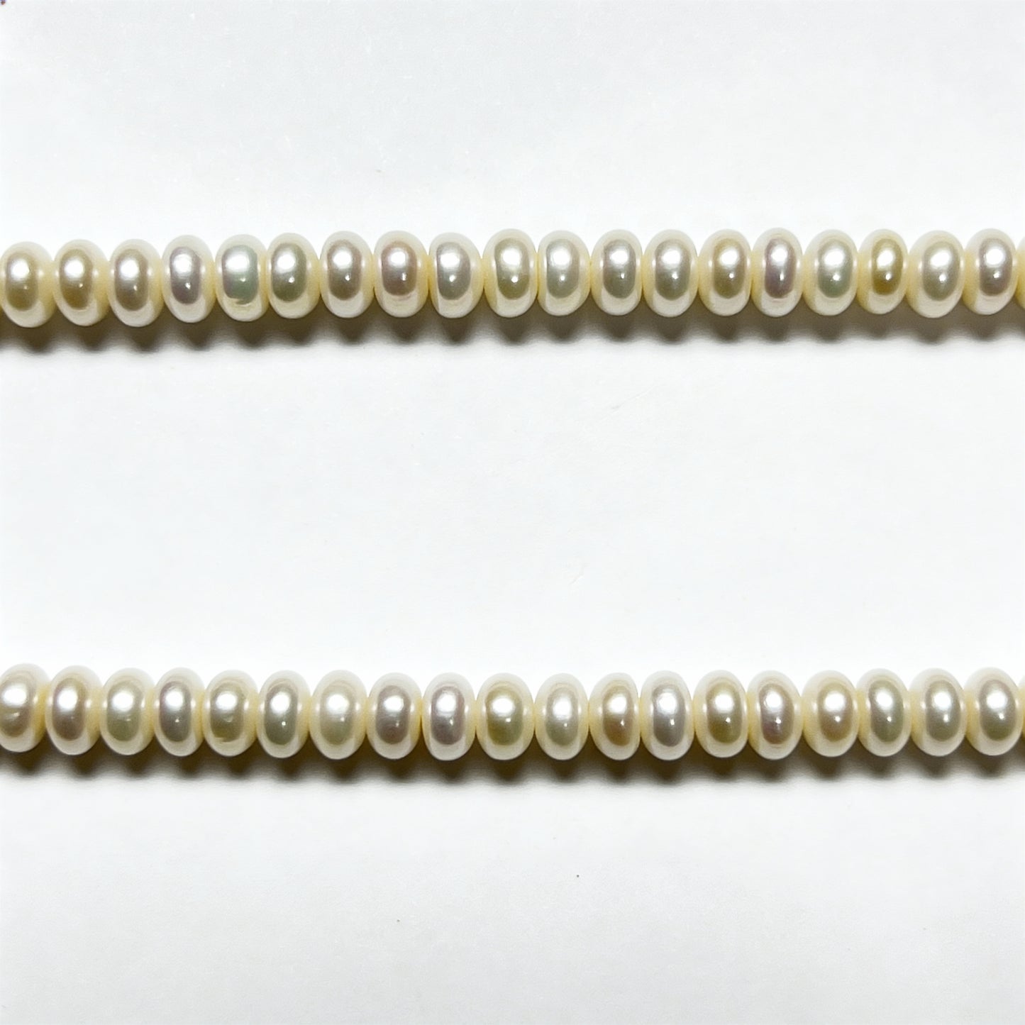 3mm Smooth Freshwater Rondelle Pearls 140-150 pcs/strand
