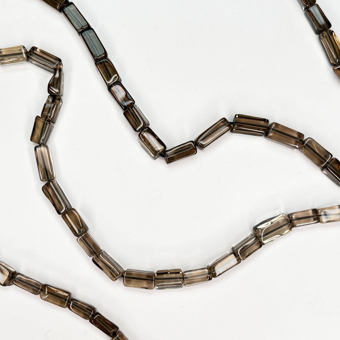 4-7mm Smooth Smoky Topaz Heishe Square 16 inch 46-48 pcs/strand