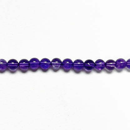 5–5.4mm Smooth Round Amethyst – 14.5 inch, 76 pcs/strand AAA High Quality
