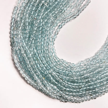 4mm Smooth Round Aquamarine 14.5 inch 102 pcs/strand AAA High Quality