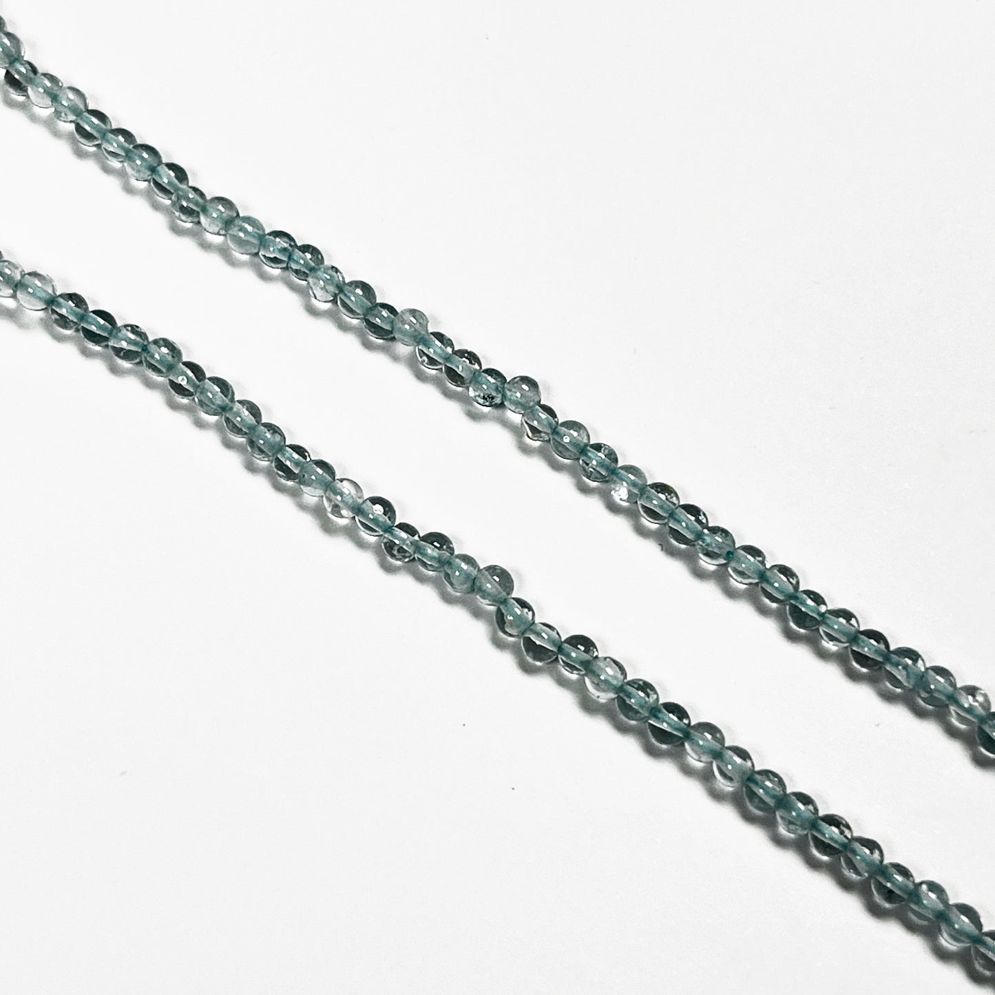 3–3.5mm Smooth Round Aquamarine 15 inch 115 pcs/strand AAA High Quality