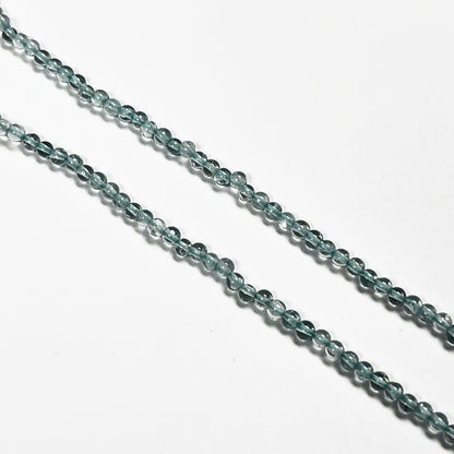 3–3.5mm Smooth Round Aquamarine 15 inch 115 pcs/strand AAA High Quality