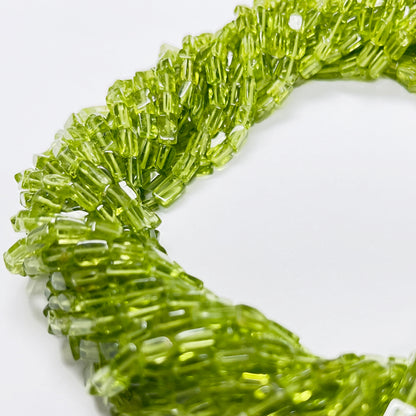 3.5–4mm Square Peridot 14 inch 70 pcs/strand AAA High Quality