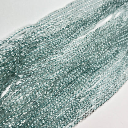 3.5mm Smooth Swiss Blue Topaz Round 14.5 inch 100-105 pcs/strand