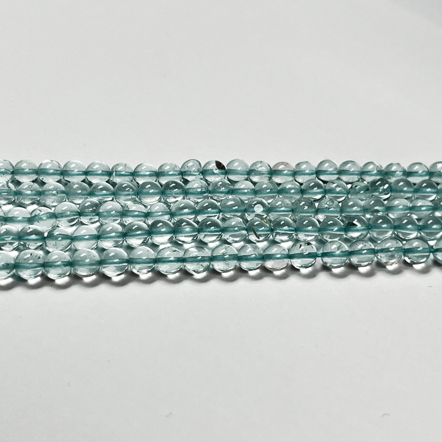 5-5.5mm Smooth Swiss Blue Topaz Round 14.5 inch 70-73 pcs/strand AAA High Quality