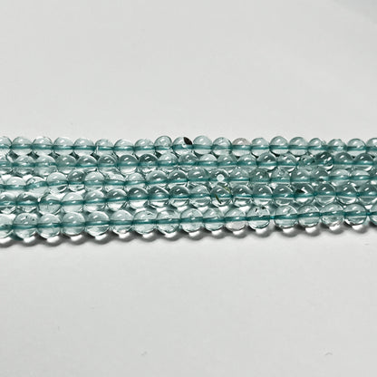 2.5-2.9mm Smooth Swiss Blue Round Topaz 15 inch 138-140 pcs/strand