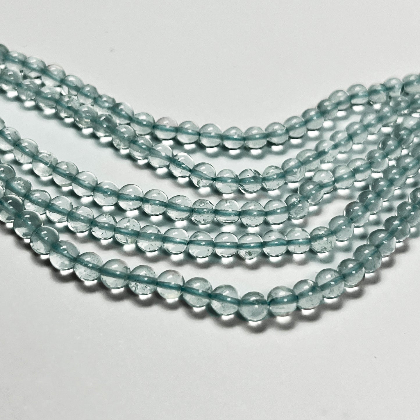 4.6-5mm Smooth Swiss Blue Topaz Round 14.5 inch 80-85 pcs/strand