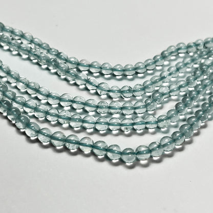4.6-5mm Smooth Swiss Blue Topaz Round 14.5 inch 80-85 pcs/strand