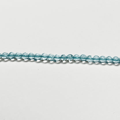 4.1-4.5mm Smooth Swiss Blue Topaz Round 14.5 inch 80-85 pcs/strand