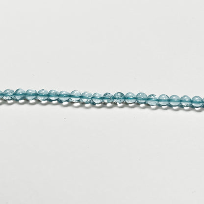 2.5-2.9mm Smooth Swiss Blue Round Topaz 15 inch 138-140 pcs/strand
