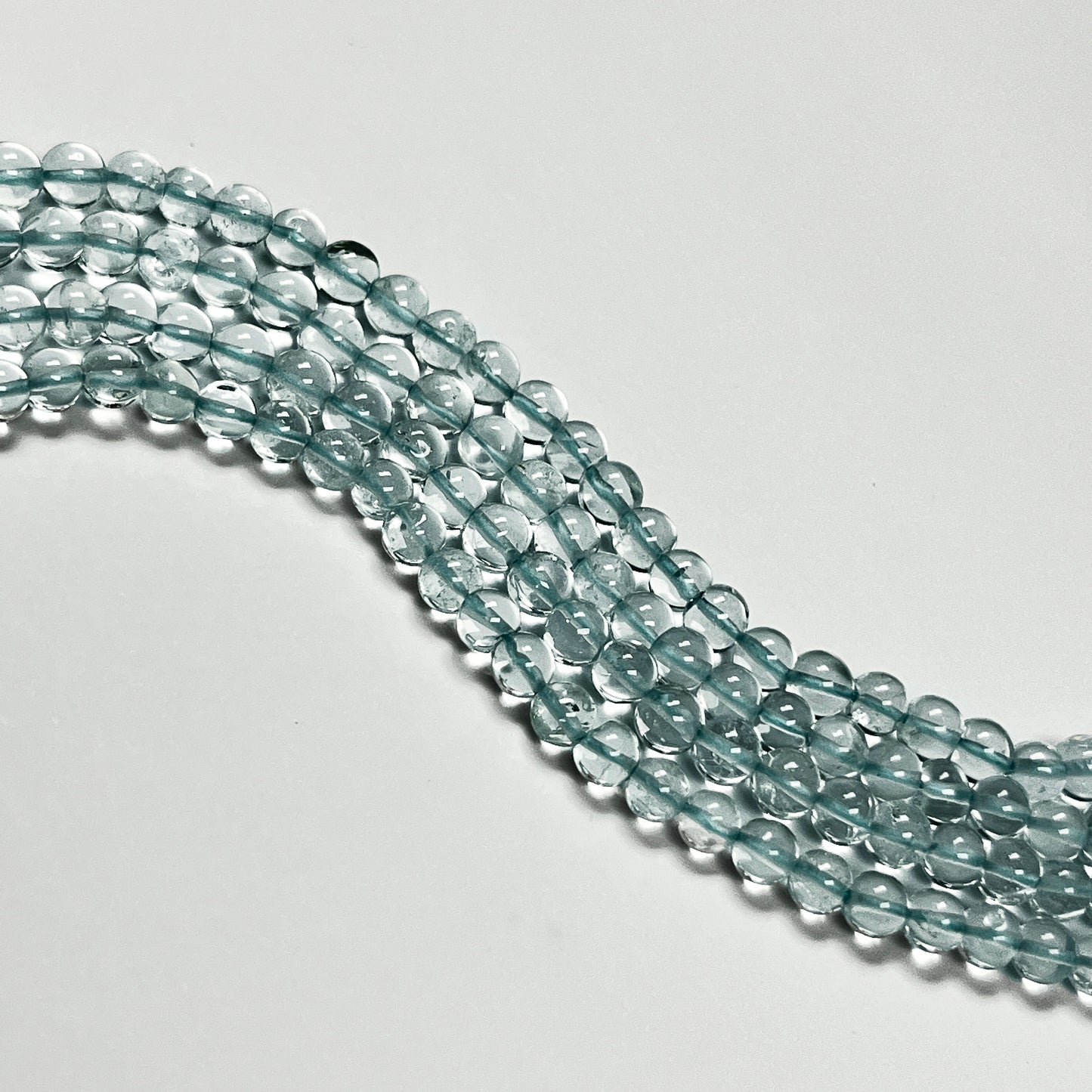 4.1-4.5mm Smooth Swiss Blue Topaz Round 14.5 inch 80-85 pcs/strand