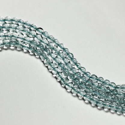 4.1-4.5mm Smooth Swiss Blue Topaz Round 14.5 inch 80-85 pcs/strand