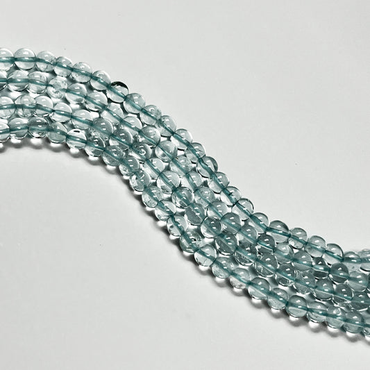 4.1-4.5mm Smooth Swiss Blue Topaz Round 14.5 inch 80-85 pcs/strand