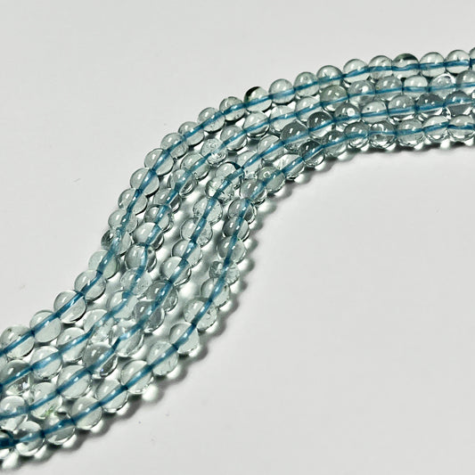 4mm Smooth Swiss Blue Topaz Round 15.5 inch 88-90 pcs/strand