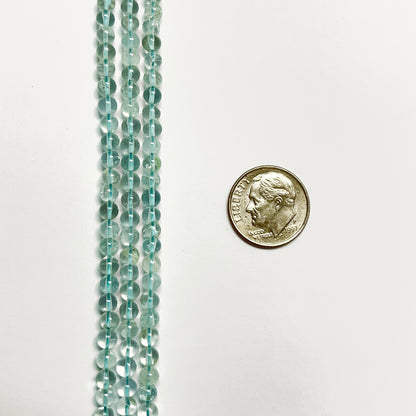 4mm Smooth Swiss Blue Topaz Round 15.5 inch 88-90 pcs/strand