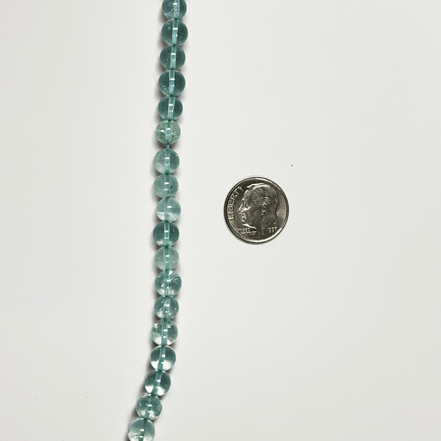 6.5–7mm Smooth Round Aquamarine 14.5 inch 58–60 pcs/strand AAA High Quality