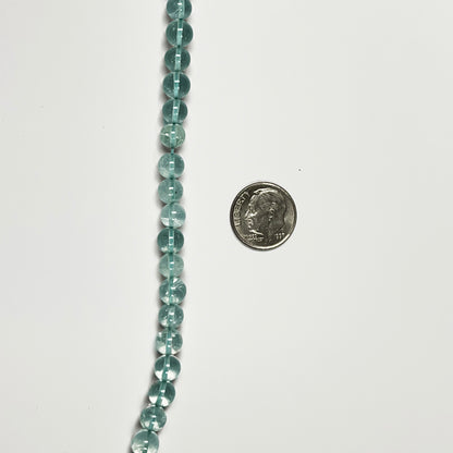 6.5–7mm Smooth Round Aquamarine 14.5 inch 58–60 pcs/strand AAA High Quality