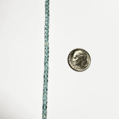 3–3.5mm Smooth Round Aquamarine 15 inch 115 pcs/strand AAA High Quality
