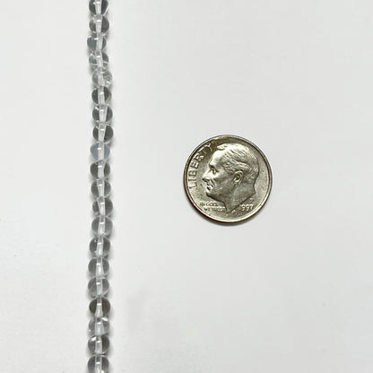 4mm Smooth Round Clear Quartz 14 inch 97 pcs/strand AAA High Quality